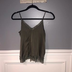 H&M Silk Green Cami